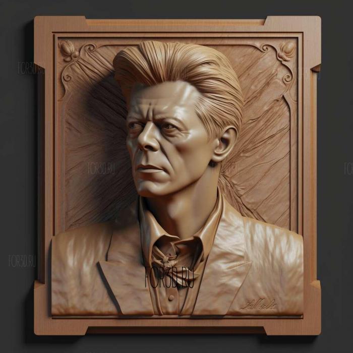 David Bowie 3 stl model for CNC